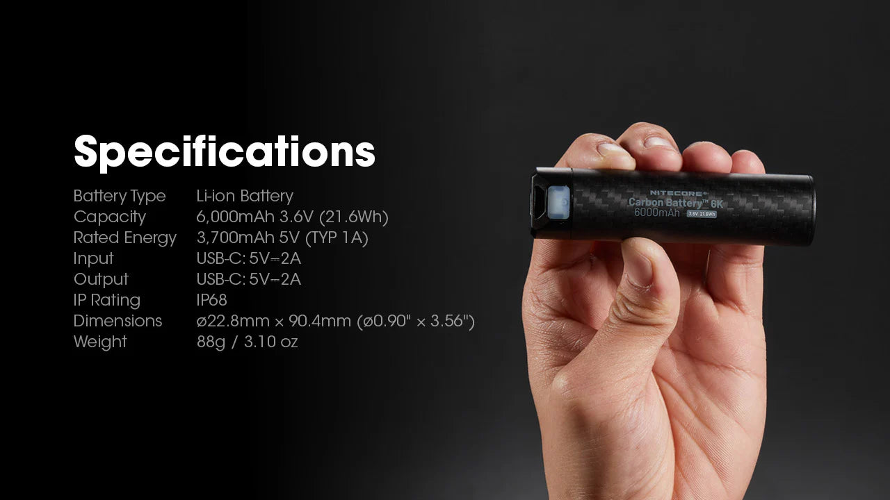Nitecore Carbon 6k Battery Pack